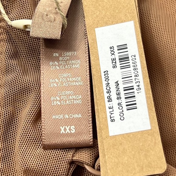 SKIMS Mesh Scoop Neck Bralette Sienna Womens XXS - Picture 8 of 10